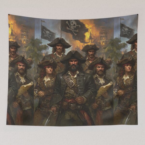 Item preview, Painterly portrait of sea people in historical costumes designed and sold by Piotrek0001.