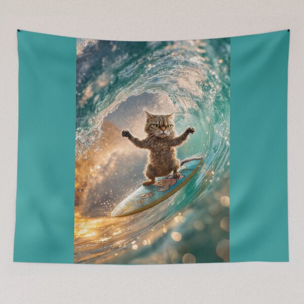 Item preview, Peevish Cat Shreds a Wave designed and sold by Tridentulus.