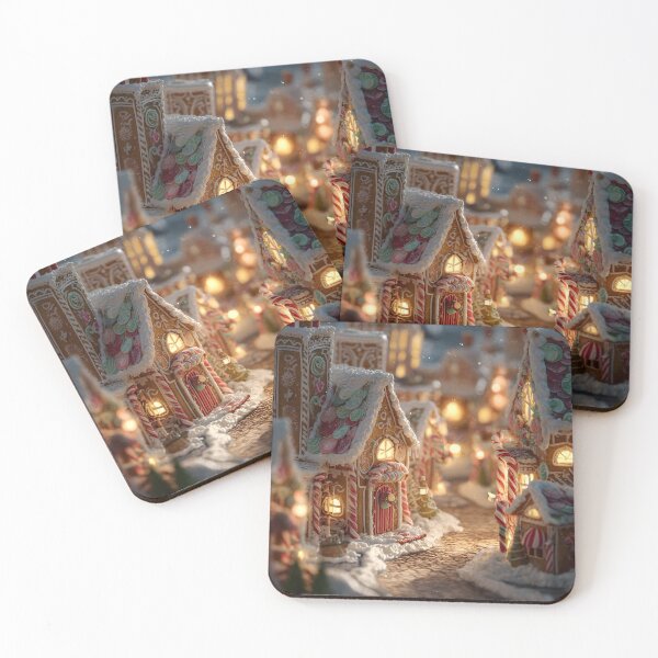 Item preview, Enchanted holiday gingerbread village at night designed and sold by dcrc.