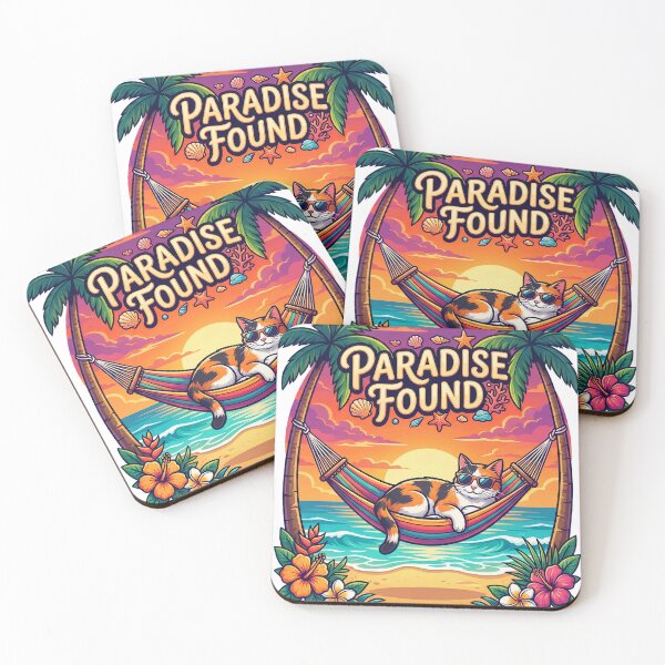 Item preview, Paradise Found Tropical Beach Cat Escape designed and sold by Quillway.