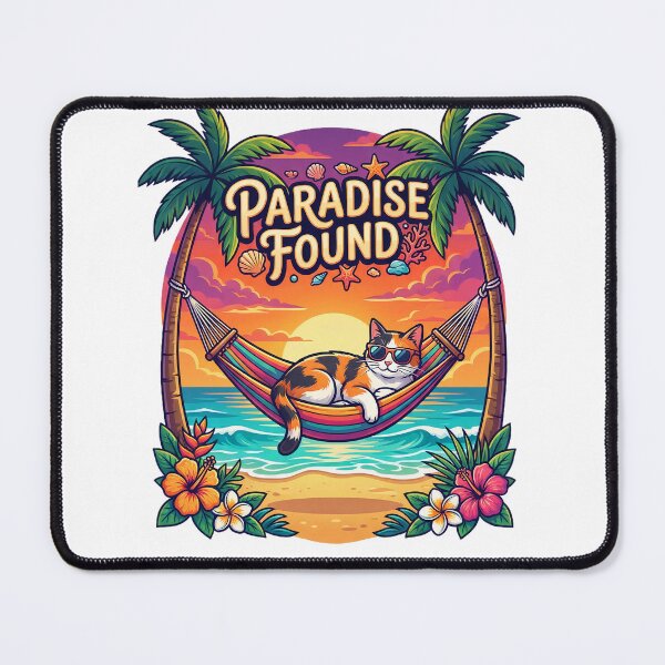 Item preview, Paradise Found Tropical Beach Cat Escape designed and sold by Quillway.