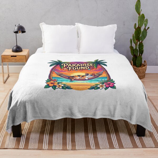 Item preview, Paradise Found Tropical Beach Cat Escape designed and sold by Quillway.