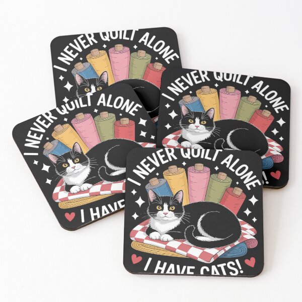 Item preview, ewing Qulting Cat Mom I Never Quilt Alone I Have Cats designed and sold by HardcoreTour.