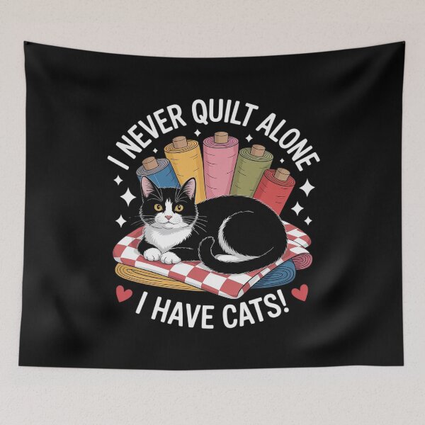 Item preview, ewing Qulting Cat Mom I Never Quilt Alone I Have Cats designed and sold by HardcoreTour.