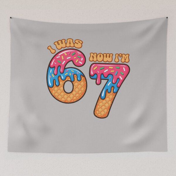 Item preview, 7 Year Old Birthday I was 6 Now I'm 7 67 Meme Funny Kids designed and sold by KristineLi.