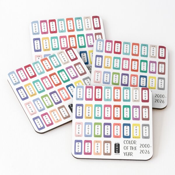 Item preview, EVERY COLOUR OF THE YEAR 2000-2026 including Cloud Dancer  designed and sold by Jane Holloway.