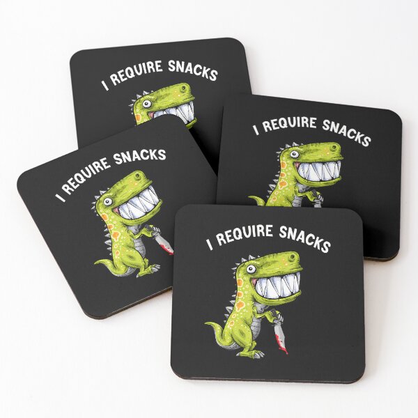 Item preview, I Require Snacks T Rex Dinosaur Meme Funny Dino designed and sold by ElizabethVivan.