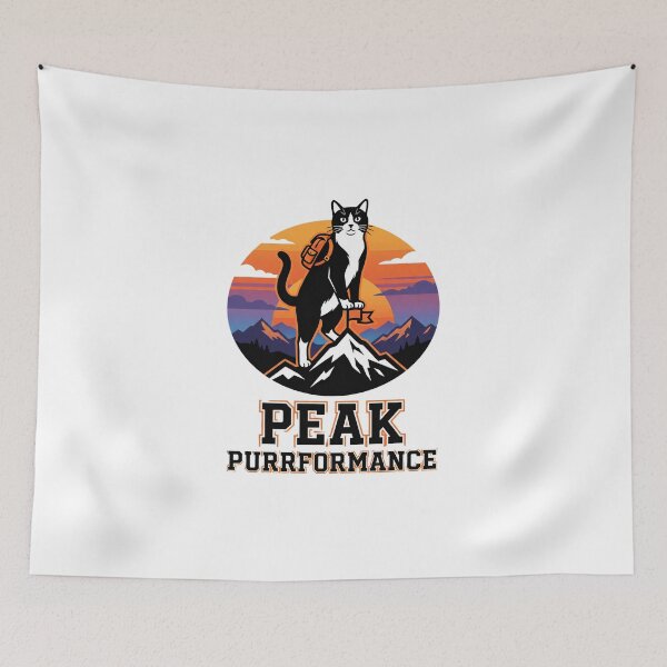 Item preview, Peak Purrformance Mountain Climbing Cat designed and sold by Quillway.