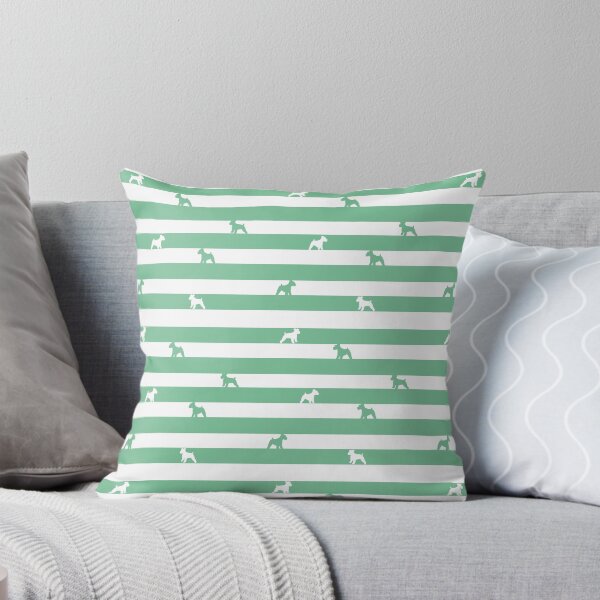 Item preview, Sage green striped Schnauzer dog pattern designed and sold by tayaan.