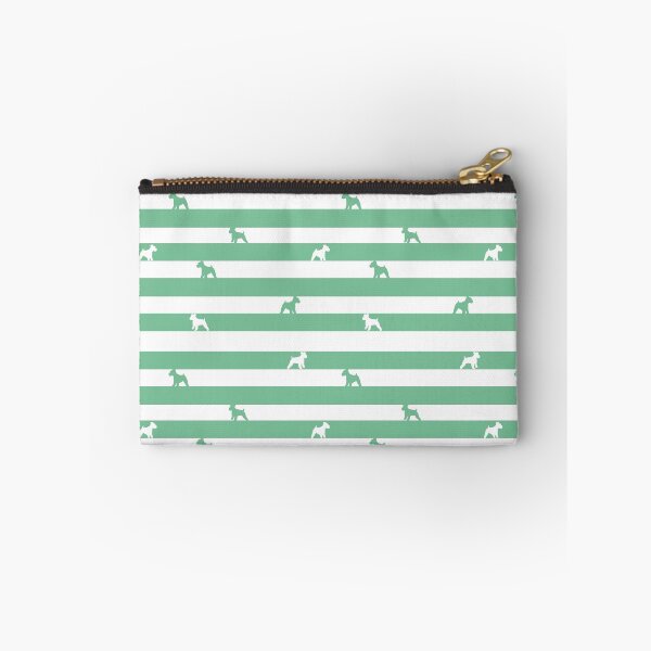 Item preview, Sage green striped Schnauzer dog pattern designed and sold by tayaan.