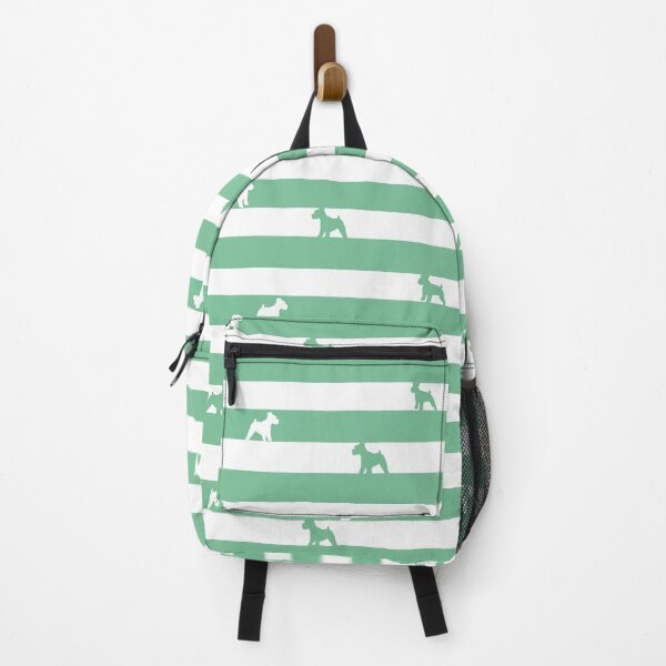 Item preview, Sage green striped Schnauzer dog pattern designed and sold by tayaan.