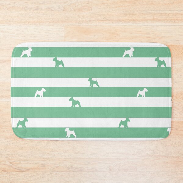 Item preview, Sage green striped Schnauzer dog pattern designed and sold by tayaan.