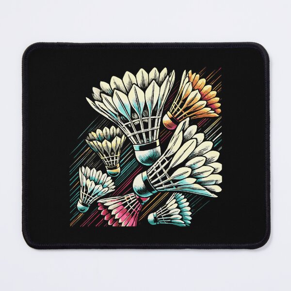Item preview, Badminton Player Shuttlecock Vibrant Design designed and sold by ElizabethVivan.