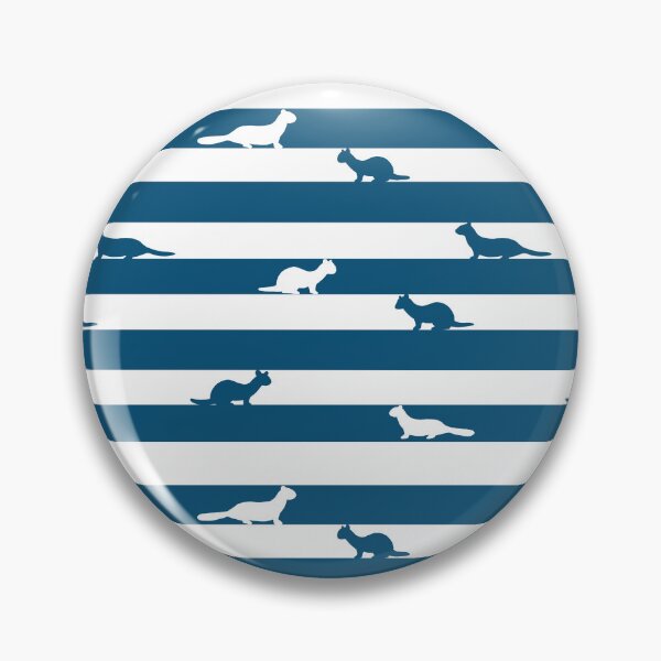 Item preview, Navy blue striped Ferret pattern designed and sold by tayaan.