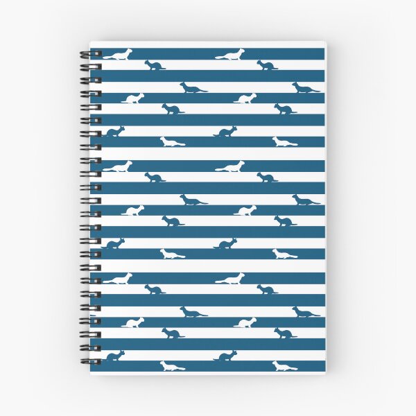 Item preview, Navy blue striped Ferret pattern designed and sold by tayaan.