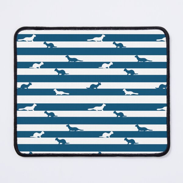 Item preview, Navy blue striped Ferret pattern designed and sold by tayaan.