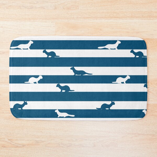 Item preview, Navy blue striped Ferret pattern designed and sold by tayaan.