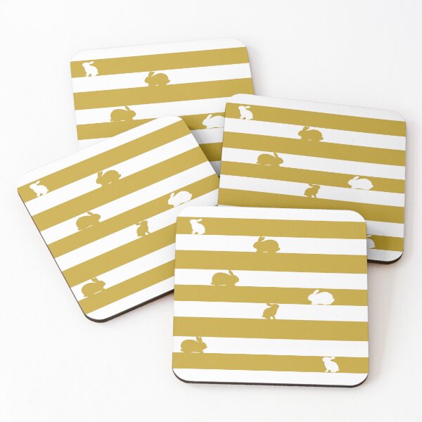 Item preview, Mustered Yellow striped Rabbit pattern designed and sold by tayaan.