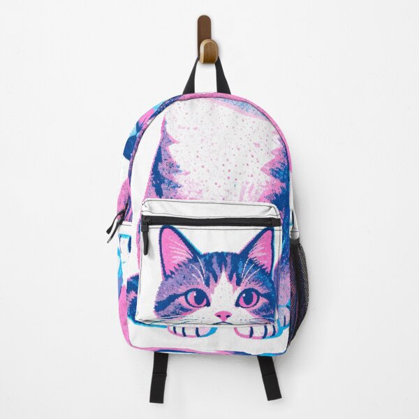 Item preview, Duotone Cat and Dog Art Print, Retro Vaporwave Pet Lovers Gift, Neon Pink Blue Cyberpunk Illustration, Beagle Tabby Best Friends designed and sold by Cherrydora.