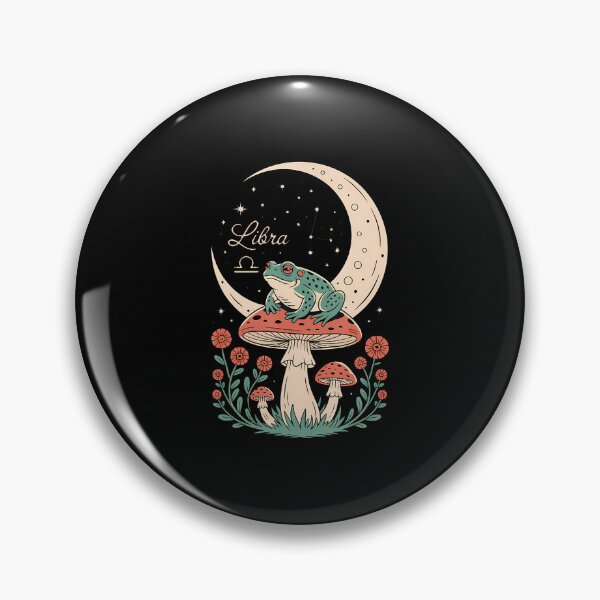 Item preview, Libra Frog Moon Mushroom Cosmic Harmony designed and sold by JacquelineEnri.