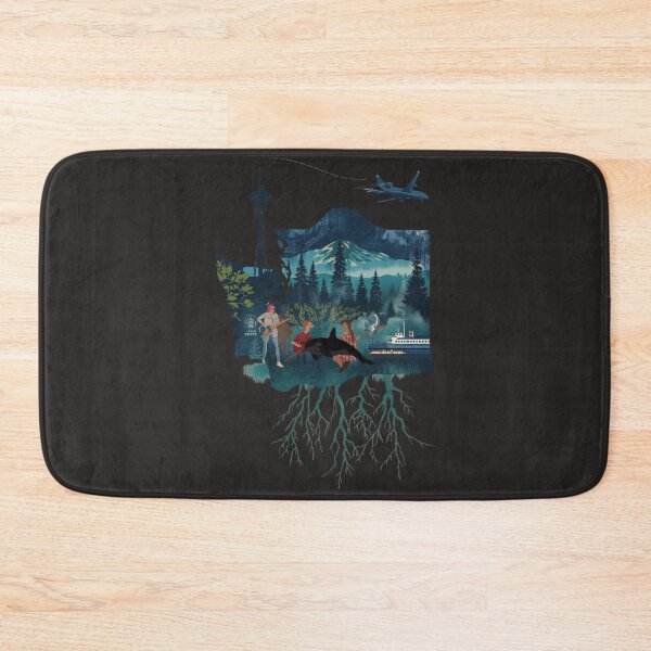 Item preview, Washington State Roots | Grunge PNW Art Print Poster designed and sold by TitanRN.