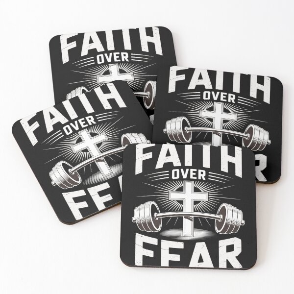 Item preview, Faith Over Fear Funny Christian Workout Gym Jesus designed and sold by HardcoreTour.