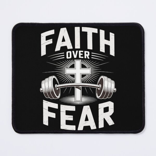 Item preview, Faith Over Fear Funny Christian Workout Gym Jesus designed and sold by HardcoreTour.