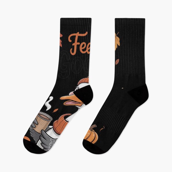 Item preview, Fall Autumn Feelin Goosey Cozy Goose Pumpkin Coffee designed and sold by HardcoreTour.