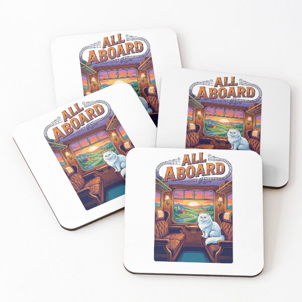 Item preview, All Aboard Railway Travel Cat Adventure designed and sold by Quillway.