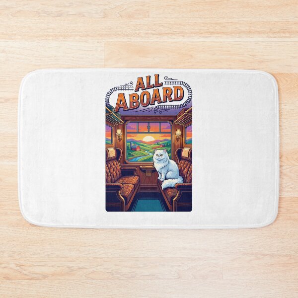 Item preview, All Aboard Railway Travel Cat Adventure designed and sold by Quillway.