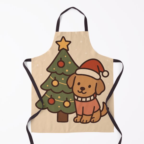 Item preview, Christmas Tree Puppy Peek – Cozy Close-Up Holiday Dog Art designed and sold by dogmomtees.