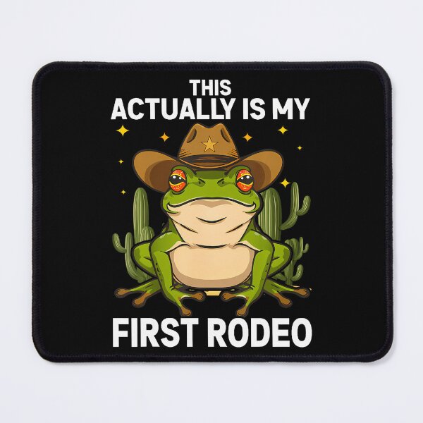 Item preview, This Actually Is My First Rodeo Frog Cowboy Hat Western designed and sold by ElizabethVivan.
