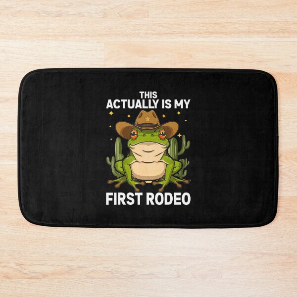 Item preview, This Actually Is My First Rodeo Frog Cowboy Hat Western designed and sold by ElizabethVivan.
