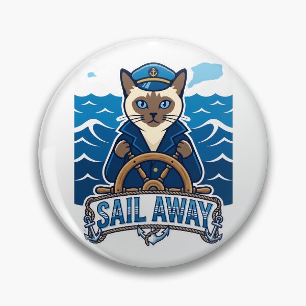 Item preview, Sail Away Nautical Captain Cat Voyage designed and sold by Quillway.