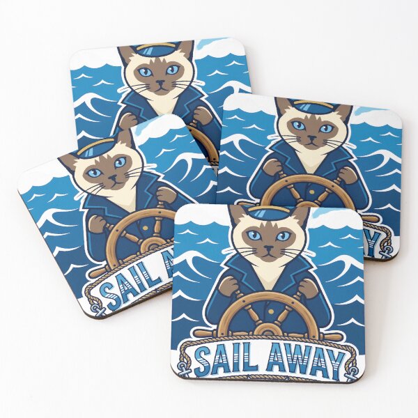 Item preview, Sail Away Nautical Captain Cat Voyage designed and sold by Quillway.