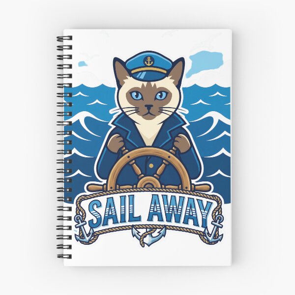 Item preview, Sail Away Nautical Captain Cat Voyage designed and sold by Quillway.