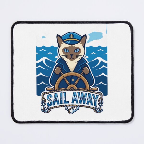 Item preview, Sail Away Nautical Captain Cat Voyage designed and sold by Quillway.