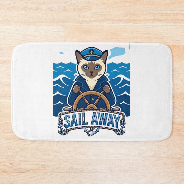 Item preview, Sail Away Nautical Captain Cat Voyage designed and sold by Quillway.
