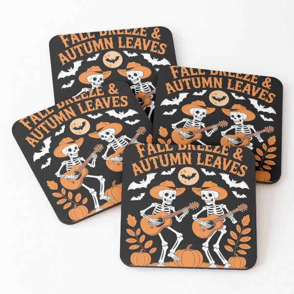 Item preview, Fall Breeze And Autumn Leaves Skeleton Playing Guitar designed and sold by ToggleBet.