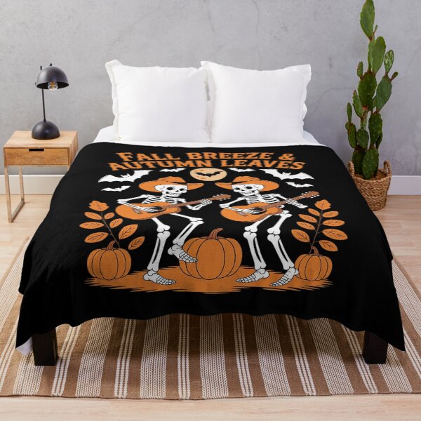 Item preview, Fall Breeze And Autumn Leaves Skeleton Playing Guitar designed and sold by ToggleBet.
