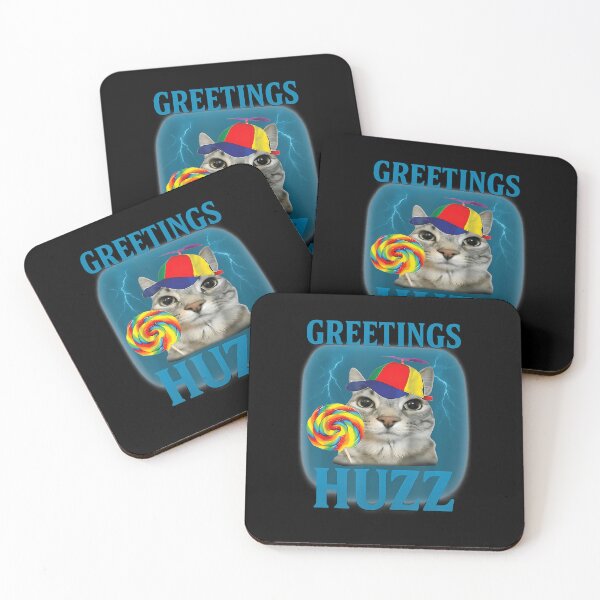 Item preview, Greetings Huzz Funny Lollipop Cat Meme designed and sold by KristenSophie.
