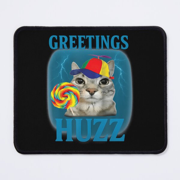 Item preview, Greetings Huzz Funny Lollipop Cat Meme designed and sold by KristenSophie.