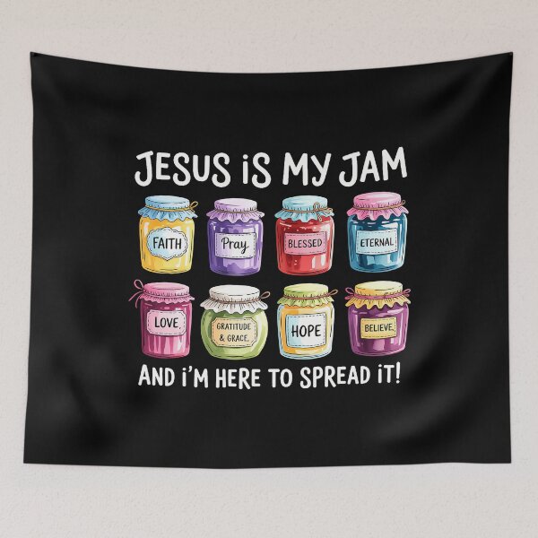 Item preview, Jesus Is My Jam And Im Here To Spread Christian Bible Verse designed and sold by JacquelineEnri.