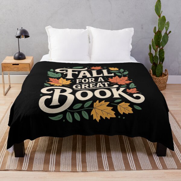 Item preview, Fall for a Great Book Autumn Reading Leaves Bookworm designed and sold by ToggleBet.