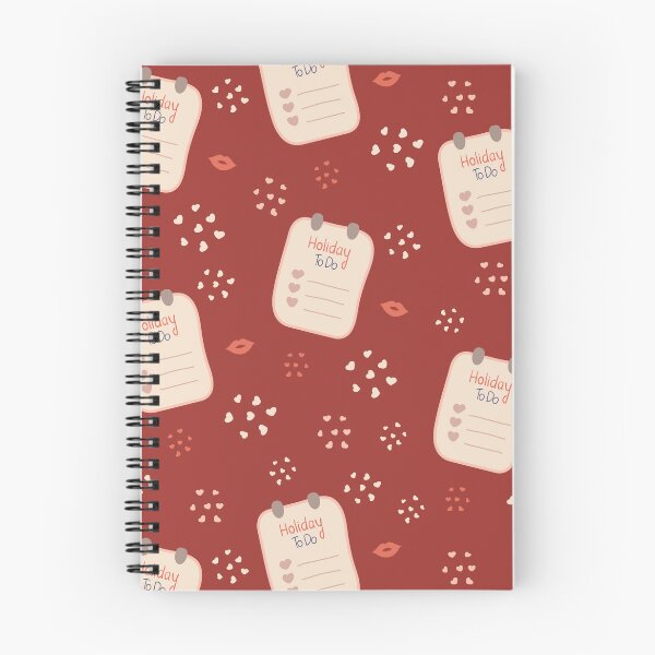 Item preview, Seamless pattern with cute hand drawn "Holiday To Do list" memo stickers and heart confetti designed and sold by NasyaLis.