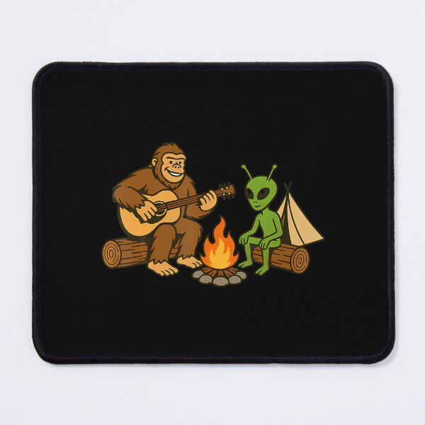 Item preview, Bigfoot Alien Campfire Sasquatch designed and sold by ElizabethVivan.