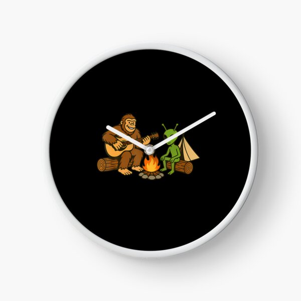 Item preview, Bigfoot Alien Campfire Sasquatch designed and sold by ElizabethVivan.