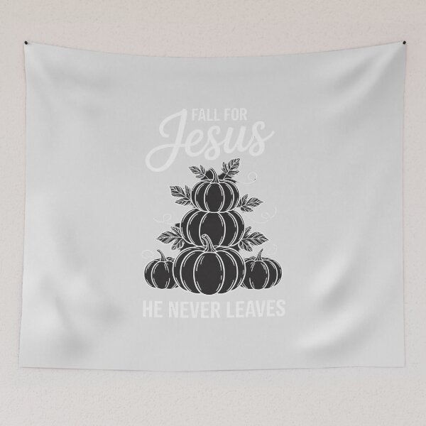Item preview, Fall for Jesus He Never Leaves Christian Pumpkin Autumn designed and sold by ToggleBet.