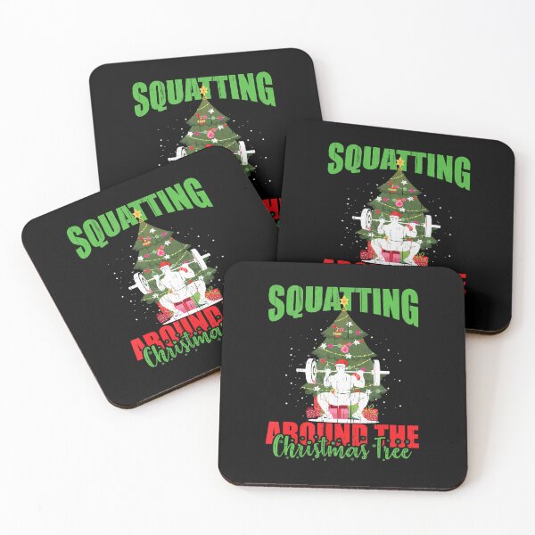 Item preview, Squats Workout Holiday Fitness Exercise Funny Christmas Gym designed and sold by BrandyMartha.