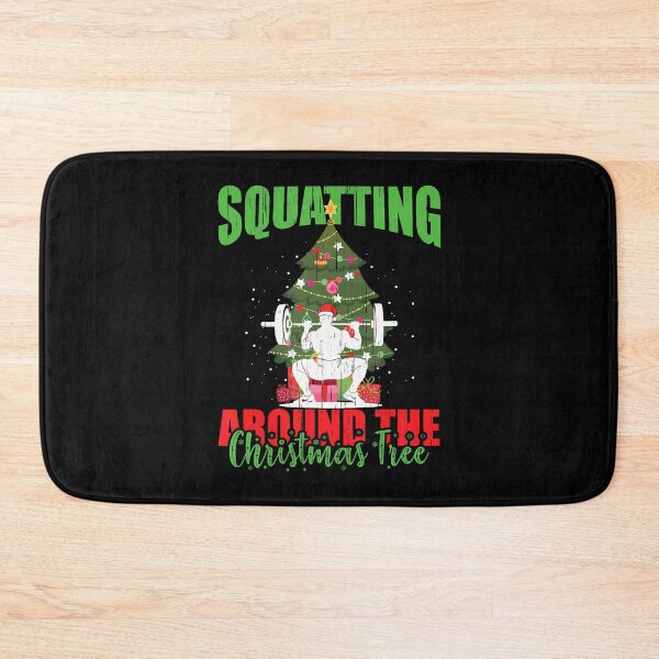 Item preview, Squats Workout Holiday Fitness Exercise Funny Christmas Gym designed and sold by BrandyMartha.